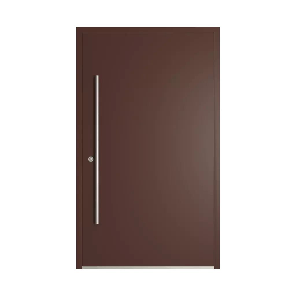 RAL 8016 Mahogany brown entry-doors models cdm model-18  