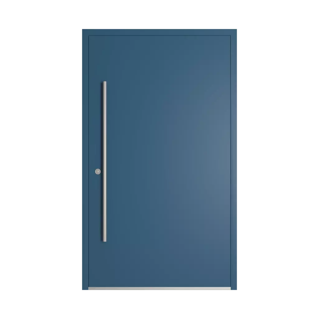 RAL 5009 Azure blue entry-doors models cdm model-18  