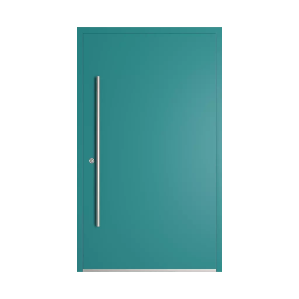 RAL 5018 Turquoise blue entry-doors models cdm model-18  