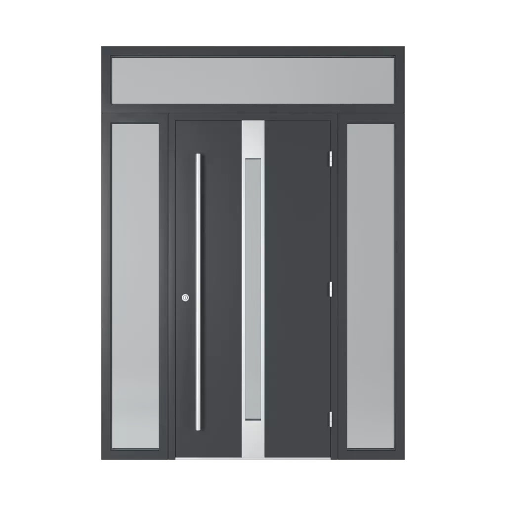 Door with glass transom entry-doors models cdm model-18  