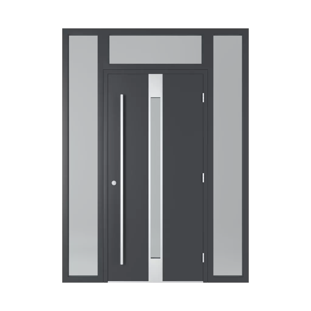 Right side light, left side light and top light on the width of the door entry-doors types-of-transom door-with-glass-transom 