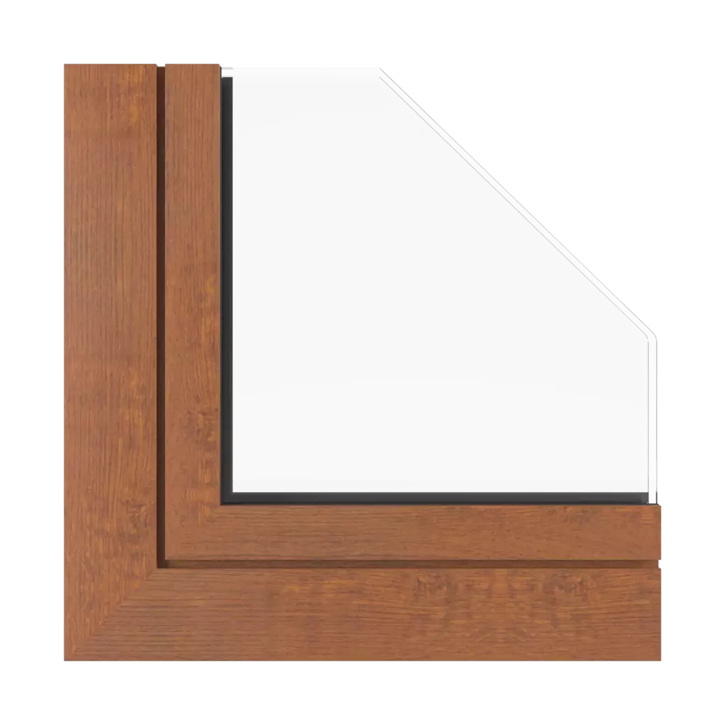 Rustic oak windows window-profiles aluprof mb-118ei