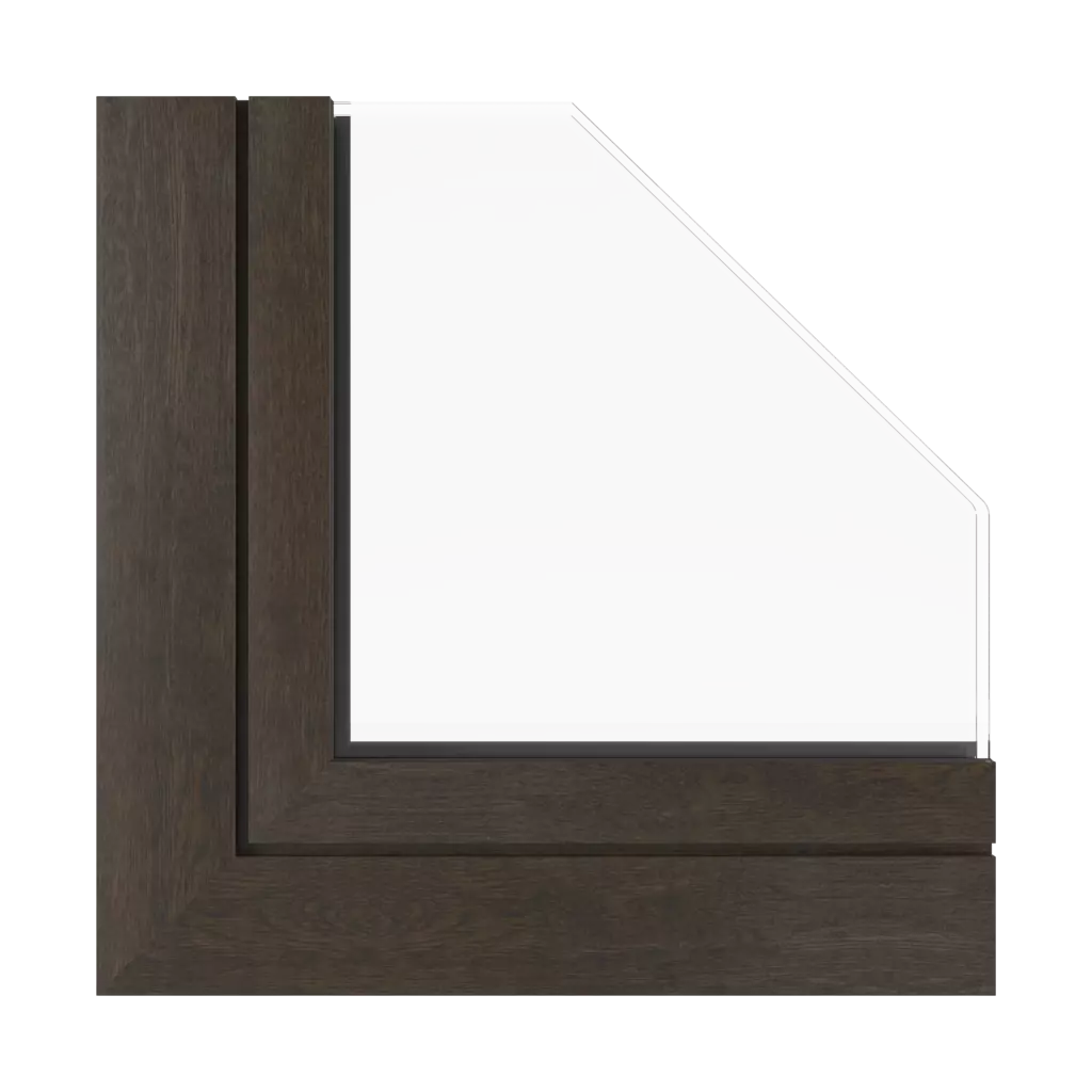 Black walnut windows window-profiles aluprof mb-118ei