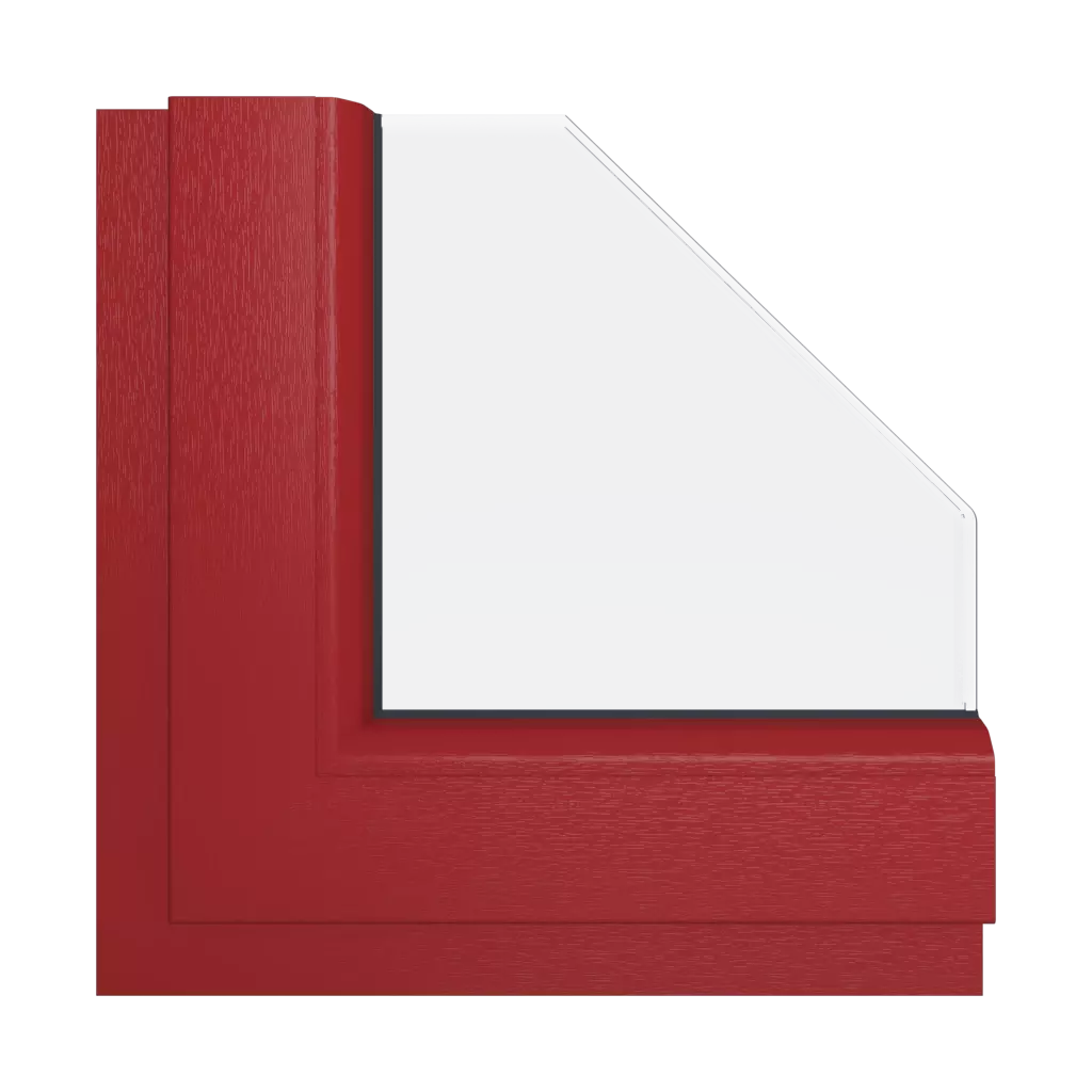 Dark red windows window-color aluplast-colors dark-red interior