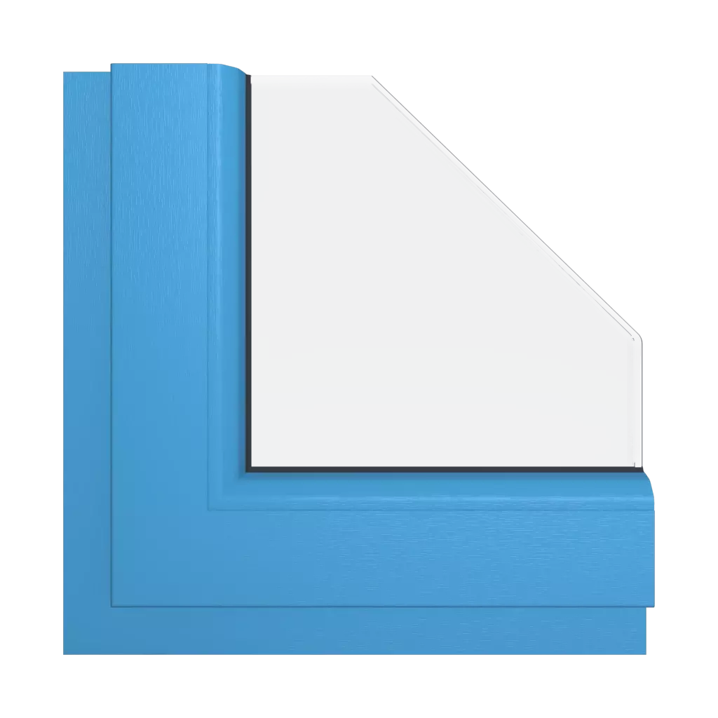 Brilliant blue windows window-color aluplast-colors brilliant-blue interior