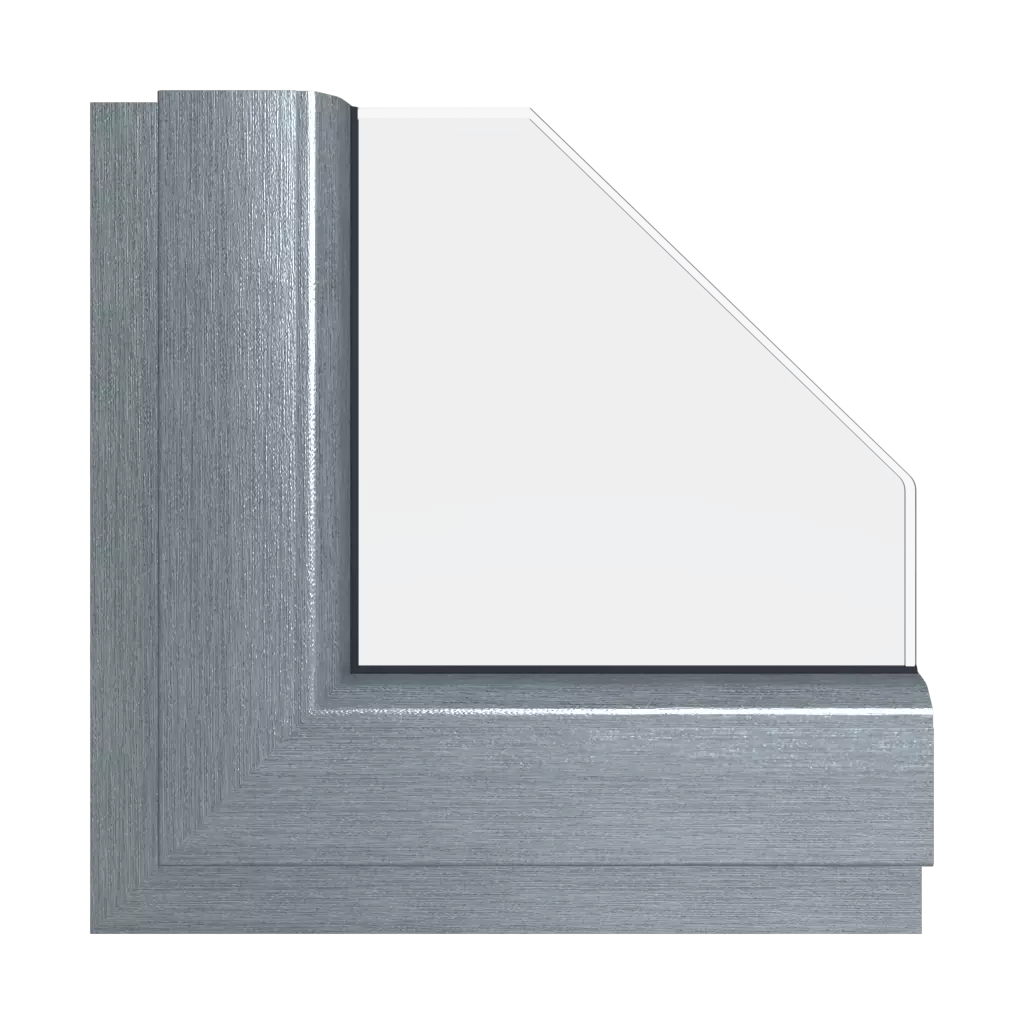 Metallic silver windows window-color schuco-colors metallic-silver interior