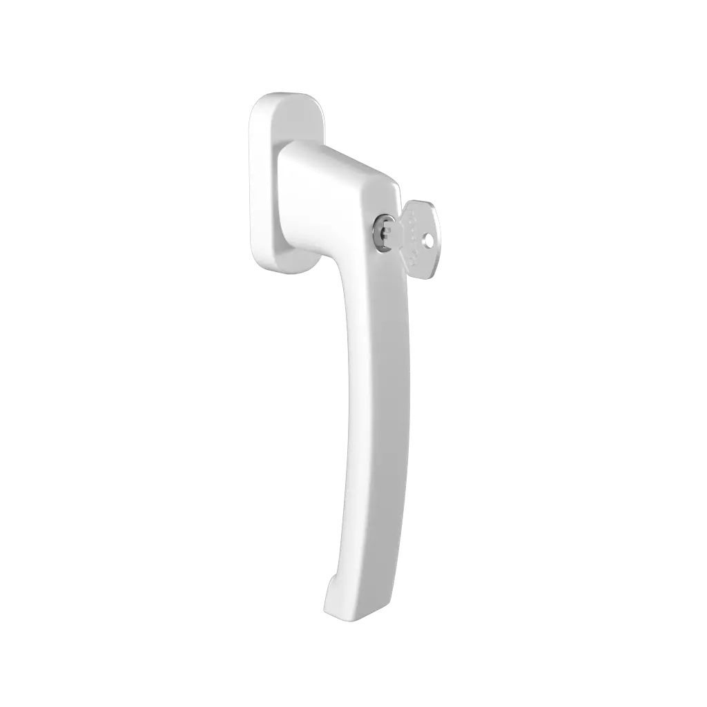 Handle with a key for the KS slider, white windows window-accessories handles suwanka-ks with-the-key handle-with-a-key-for-the-ks-slider-white